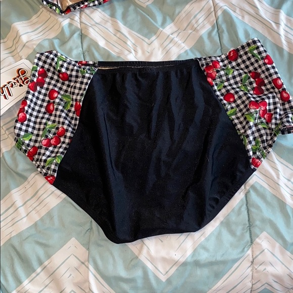 High Waisted Retro Style Cherry Print Bikini - Picture 7 of 7